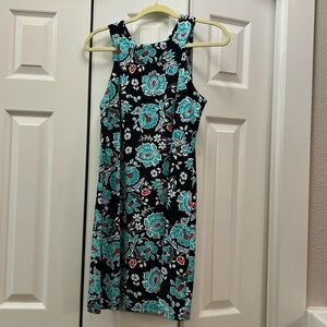 Summer Black and Turquoise print dress. Size M. Brand: Aryeh